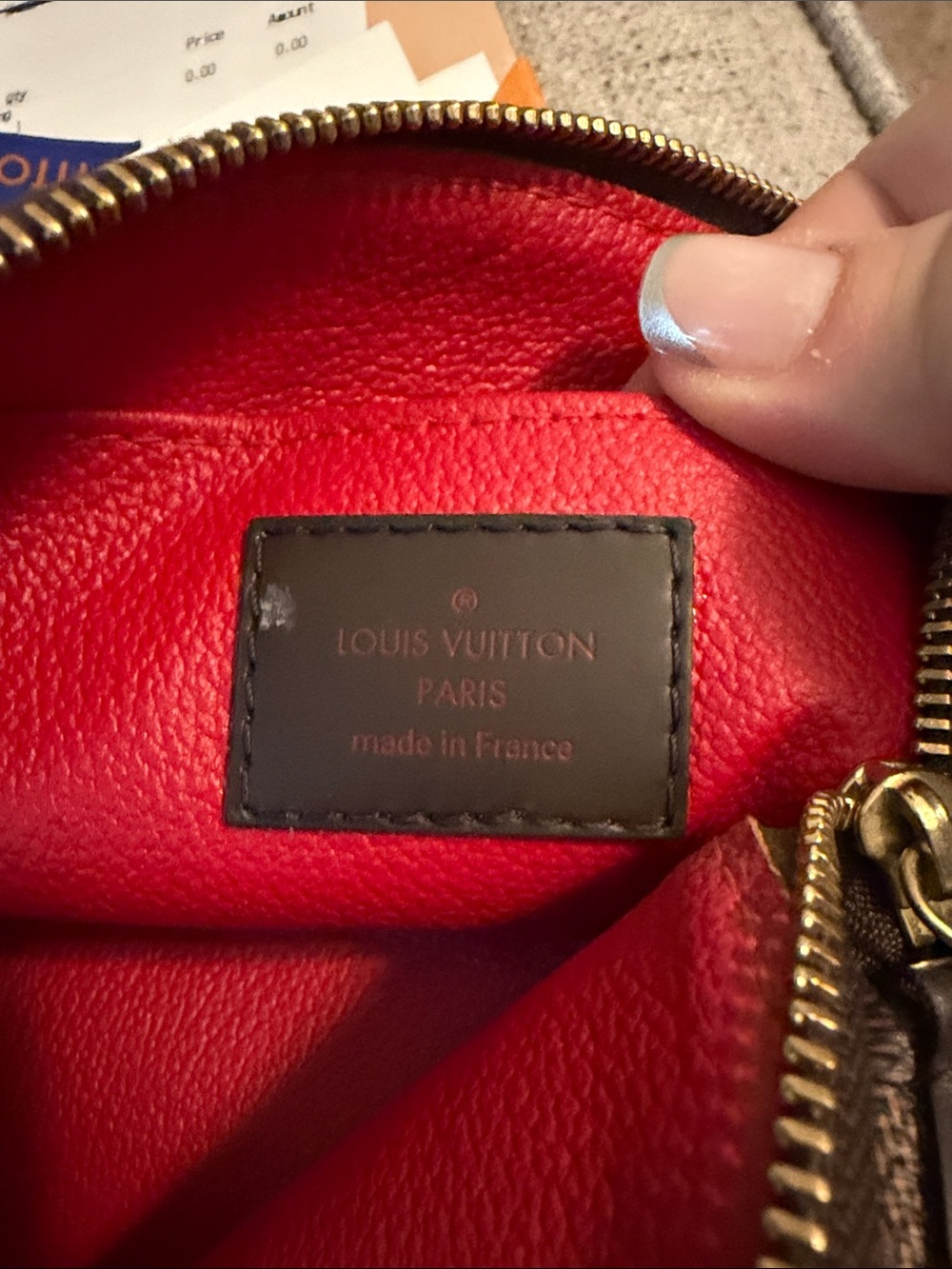 Louis Vuitton Brown Damier Ebene Cosmetic Pouch N47516 - Picture 7 of 9